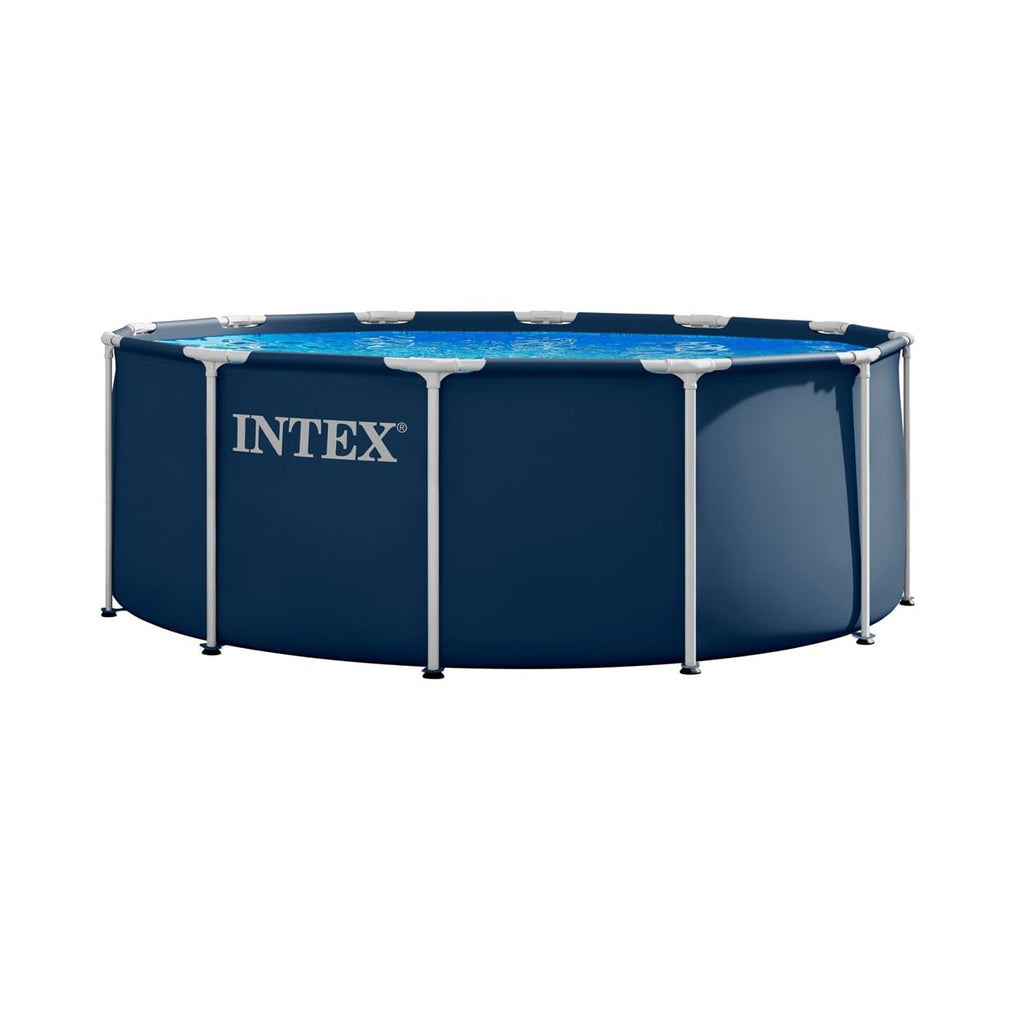 Intex 28930GH 3.66m x 1.22m Navy Blue Metal Frame Pool Set (Contents: One Pool Liner, Metal Frames and One Ladder)