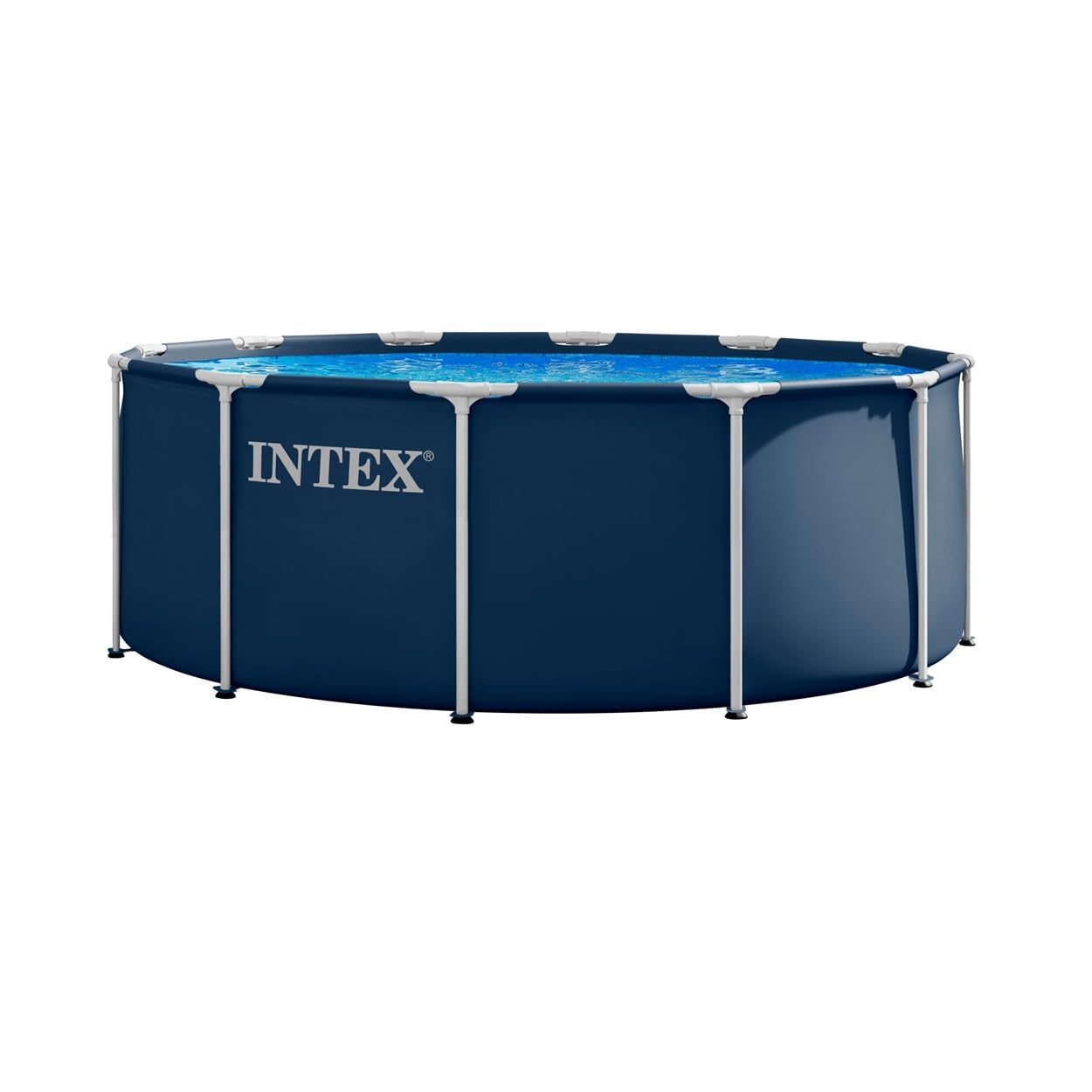 Intex 28930GH 3.66m x 1.22m Navy Blue Metal Frame Pool Set (Contents: One Pool Liner, Metal Frames and One Ladder)