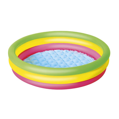 Bestway Planschbecken, Summer, 102 x 25 cm, 51104-17, Mehrfarbig, 102 x 102 x 25 cm