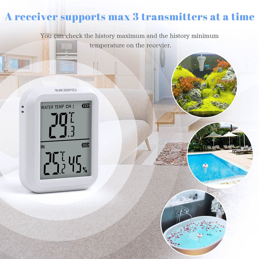 Inkbird IBS-P01R Funk Poolthermometer, Schwimmend Thermometer, Digital
