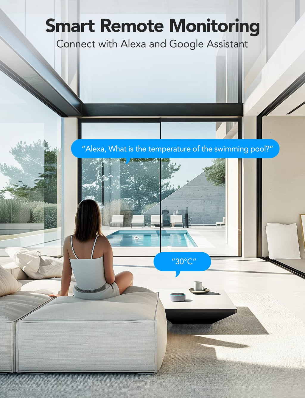 GoveeLife WLAN Pool thermometer mit App, Schwimmendes Funk Wasserthermometer Digitale mit Wasserdichtigkeit nach IPX7, Benachrichtigungsalarm für Badewanne, Aquarium, Whirlpool und Spa