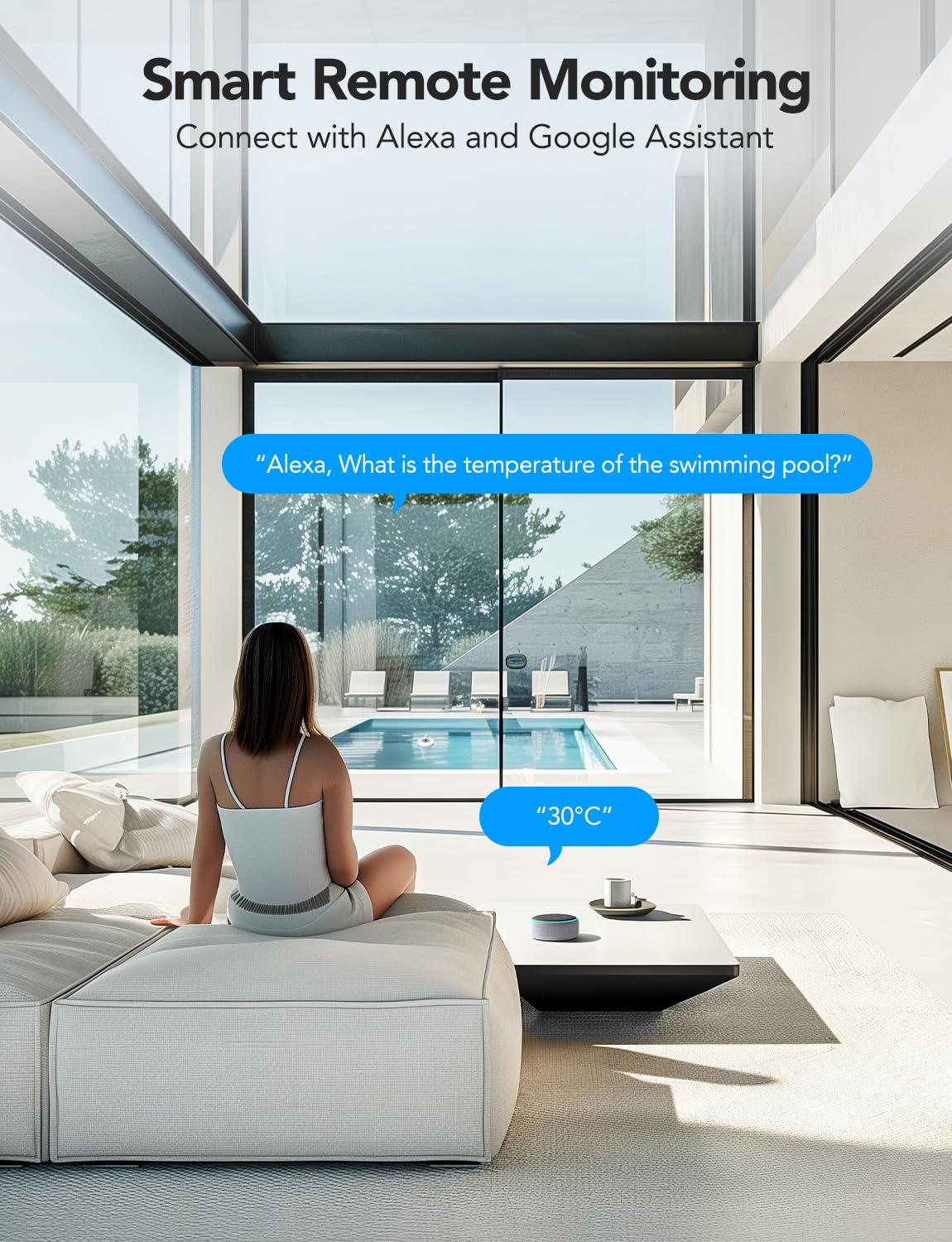 GoveeLife WLAN Pool thermometer mit App, Schwimmendes Funk Wasserthermometer Digitale mit Wasserdichtigkeit nach IPX7, Benachrichtigungsalarm für Badewanne, Aquarium, Whirlpool und Spa