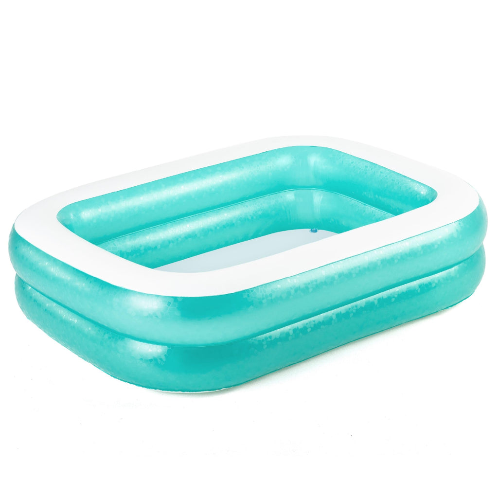 Bestway 54005 Aufblasbarer durchsichtiger Familienpool, 201 x 150 x 51 cm - Grün